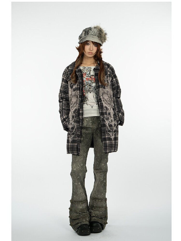 Retro Plaid Bear Love Down Jacket【s0000018077】