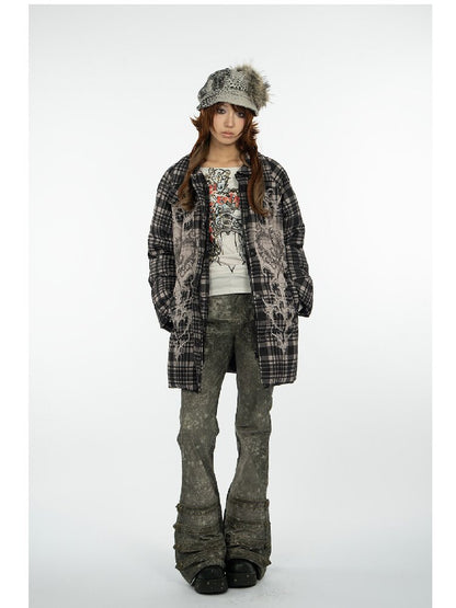 Retro Plaid Bear Love Down Jacket【s0000018077】