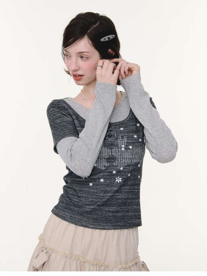 Starry Night Rabbit Design Top【s0000015427】