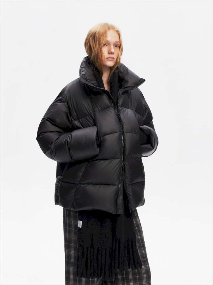 Winter Stand Collar Black Warm 90 Down Jacket【s0000014871】