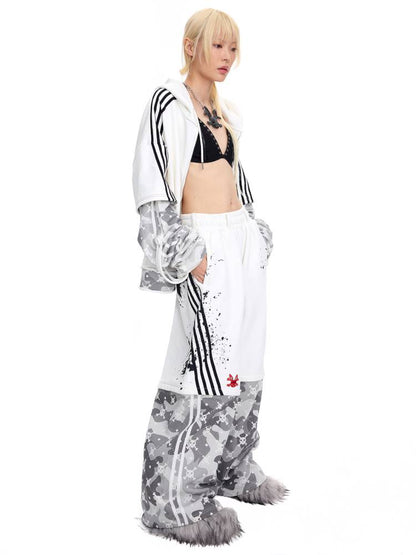 Faux Two-Piece Skull Print Sweatpants【s0000014420】