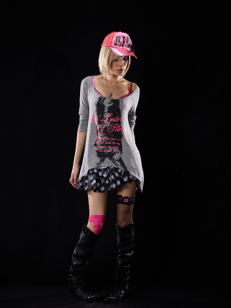 Sequin Patchwork Skull Bud Miniskirt【s0000018503】