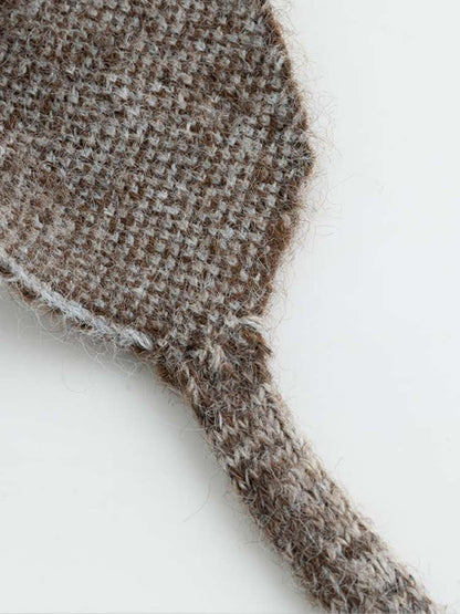 Striped Snowflake Ear Protection Beanie【s0000014672】