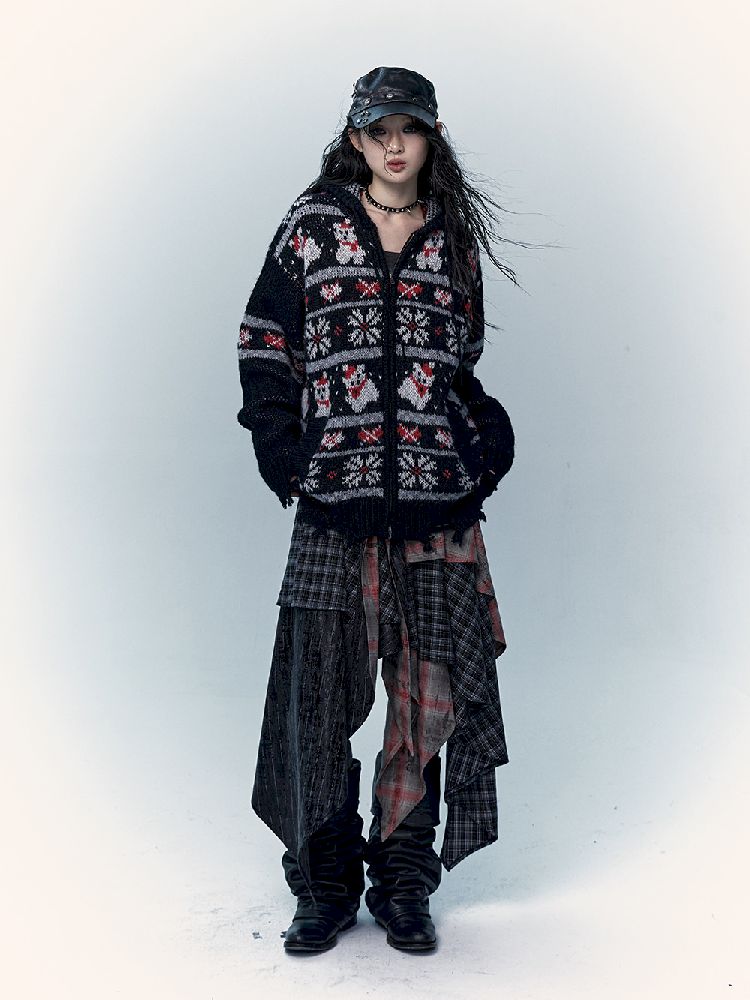 Mohair Wool Knit Cardigan Sweater【s0000011217】