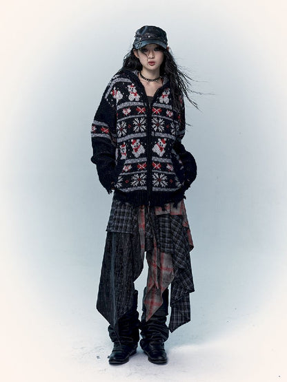 Mohair Wool Knit Cardigan Sweater【s0000011217】