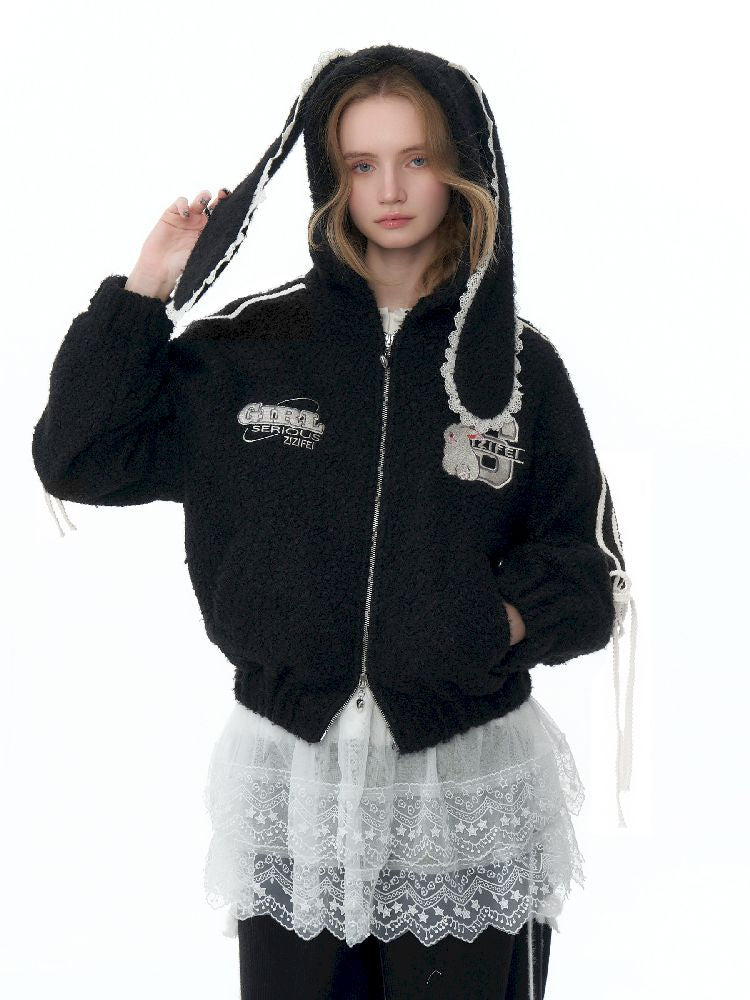 Hooded Rabbit Ears Short Jacket【s0000011500】