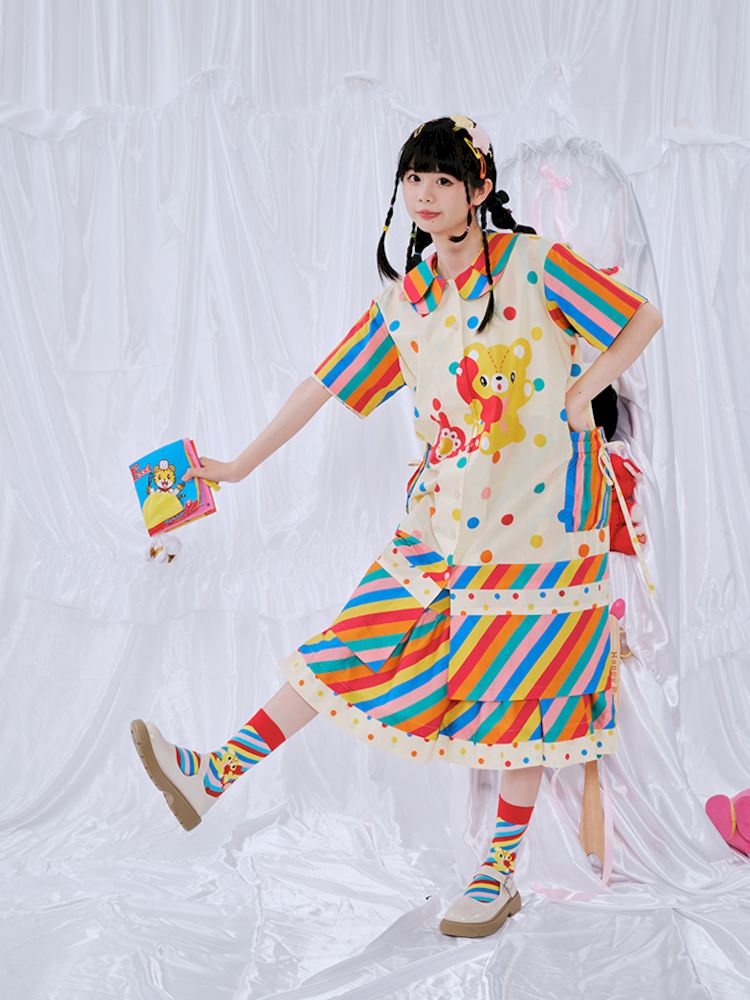 Rainbow Diary Shirt Dress【s0000009100】