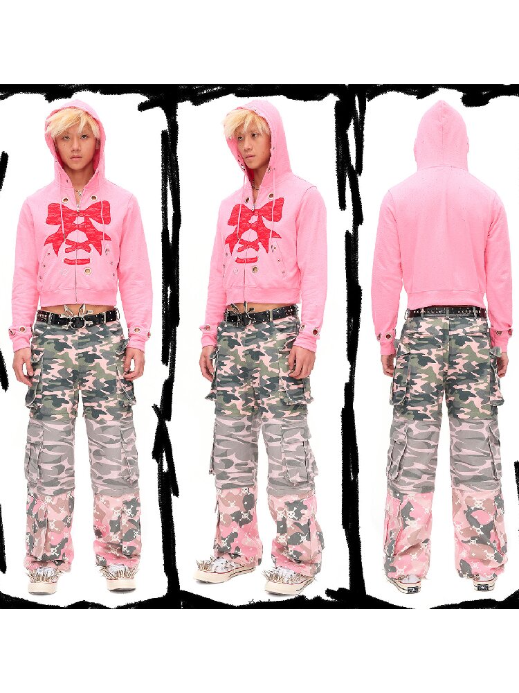 Lace Bow Rivet Distressed Jacket【s0000016495】