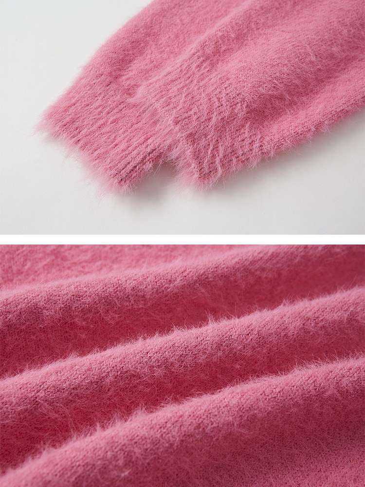 Striped Bow Imitation Mink Wool【s0000015223】