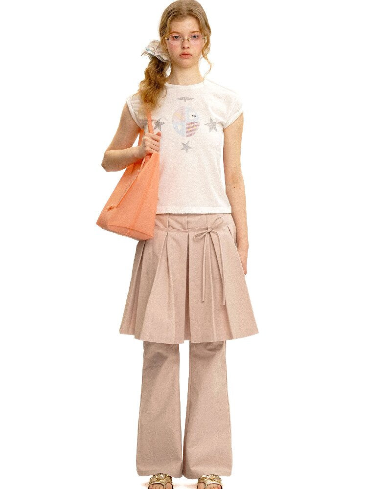 Bow Pleated Skirt Pants【s0000017422】