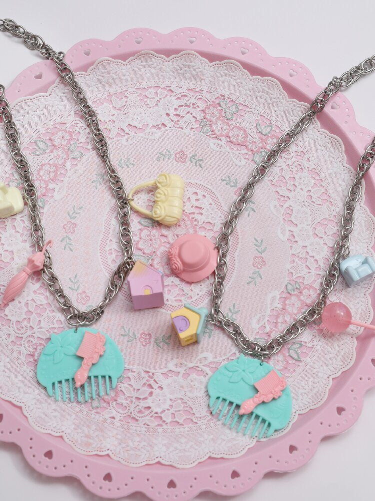 DIY Comb Adjustable Y2K Necklace【s0000017767】