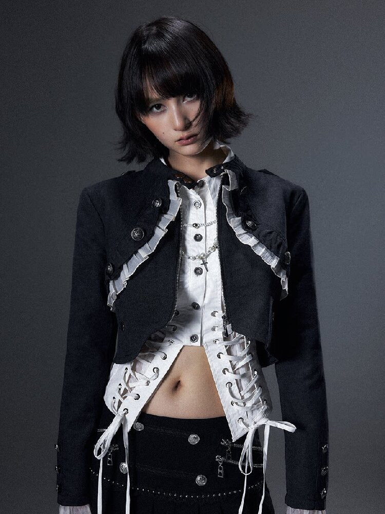 Romantic Punk Metal Buckle Jacket【s0000018001】