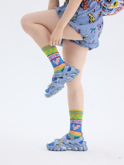 Geometric Knitwear Vintage Socks【s0000017701】