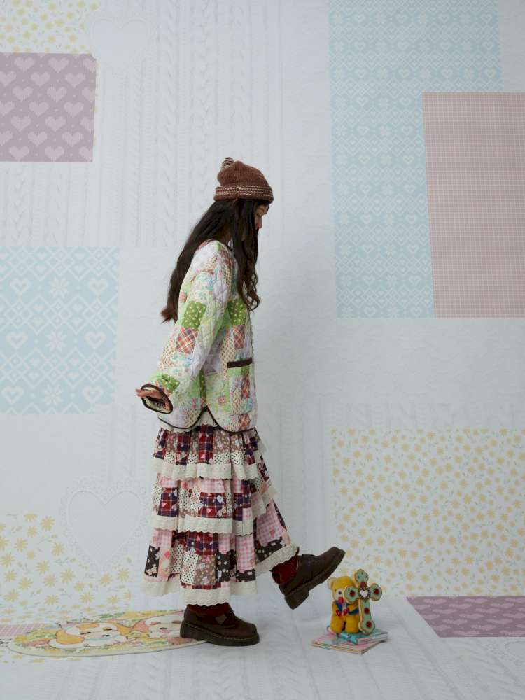 Puppy Floral Cashmere Floor Mat【s0000015042】