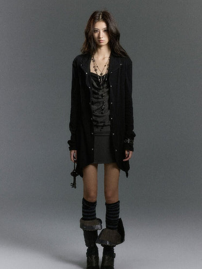 Patchwork Layered Faux Three-Piece Dress【s0000019243】