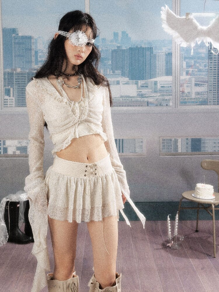 Texture Irregular Streamer Skirt【s0000016281】