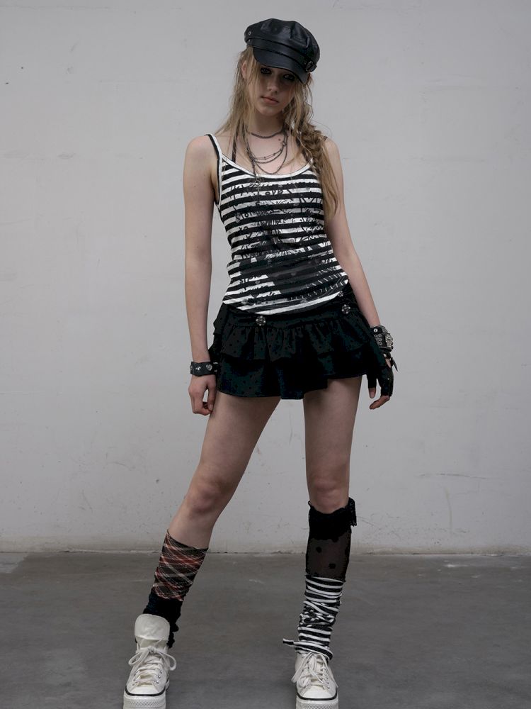 Printed Striped Camisole Tank Top【s0000012616】