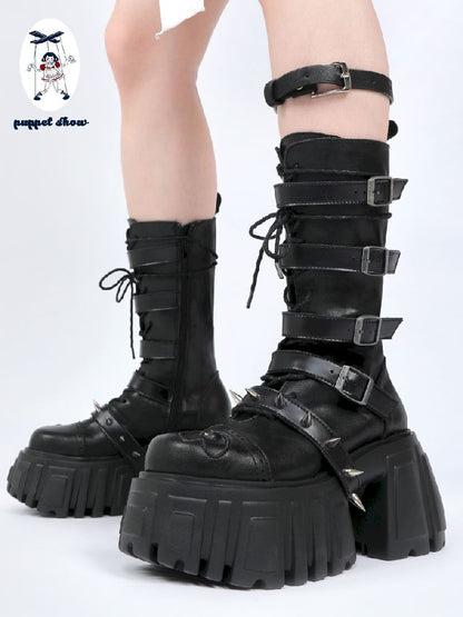 Cyberpunk Style Thigh High Boots【s0000011711】