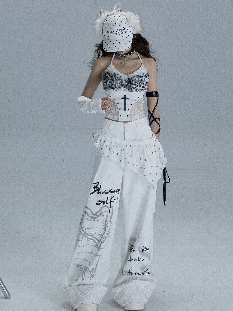 Cross Gothic Lace Patchwork Vest【s0000016718】