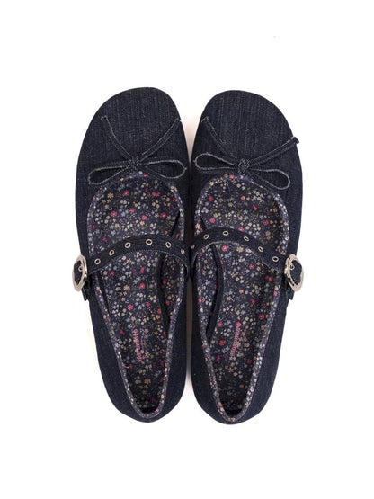 Square head single buckle ballet shoes【s0000013455】