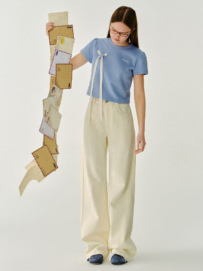 Bow Flutter T-shirt Short Sleeve【s0000011972】