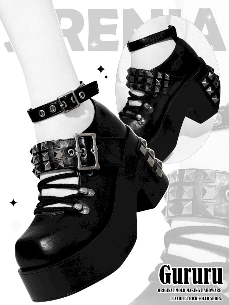 Y2K girl thick-soled shoes【s0000012964】