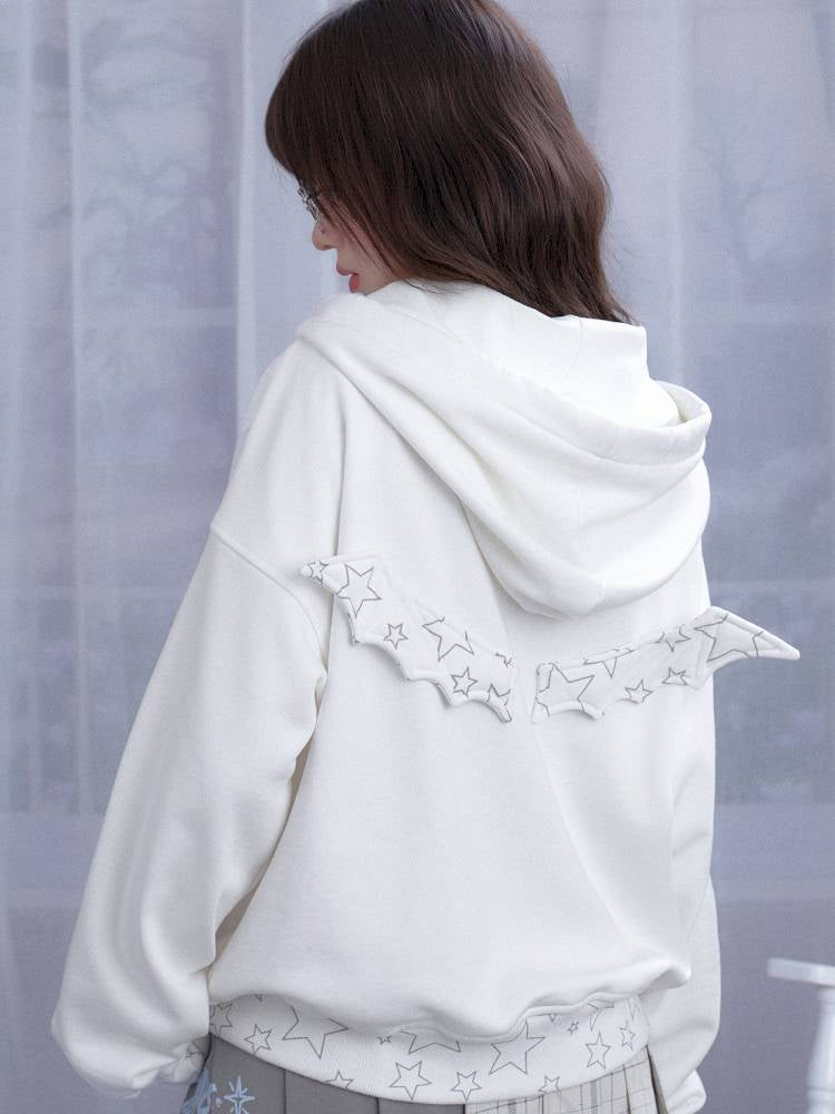 Graffiti Print Hooded Sweatshirt【s0000014364】