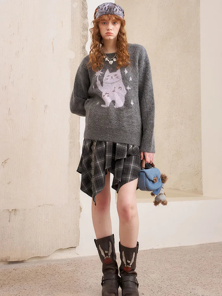 Relaxed-Fit Soft Pullover Knit Sweater【s0000014054】