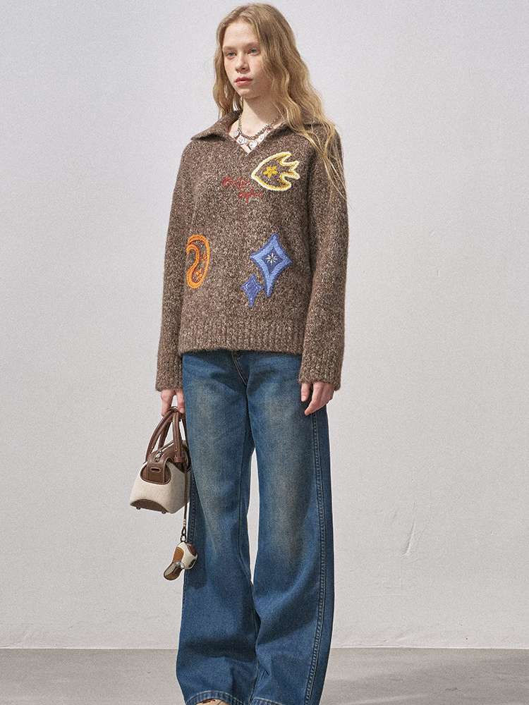 Colorful Towel Embroidered Sweater【s0000015232】