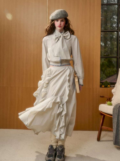 Organic Cotton Patchwork Floating Shirt Skirt【s0000014883】