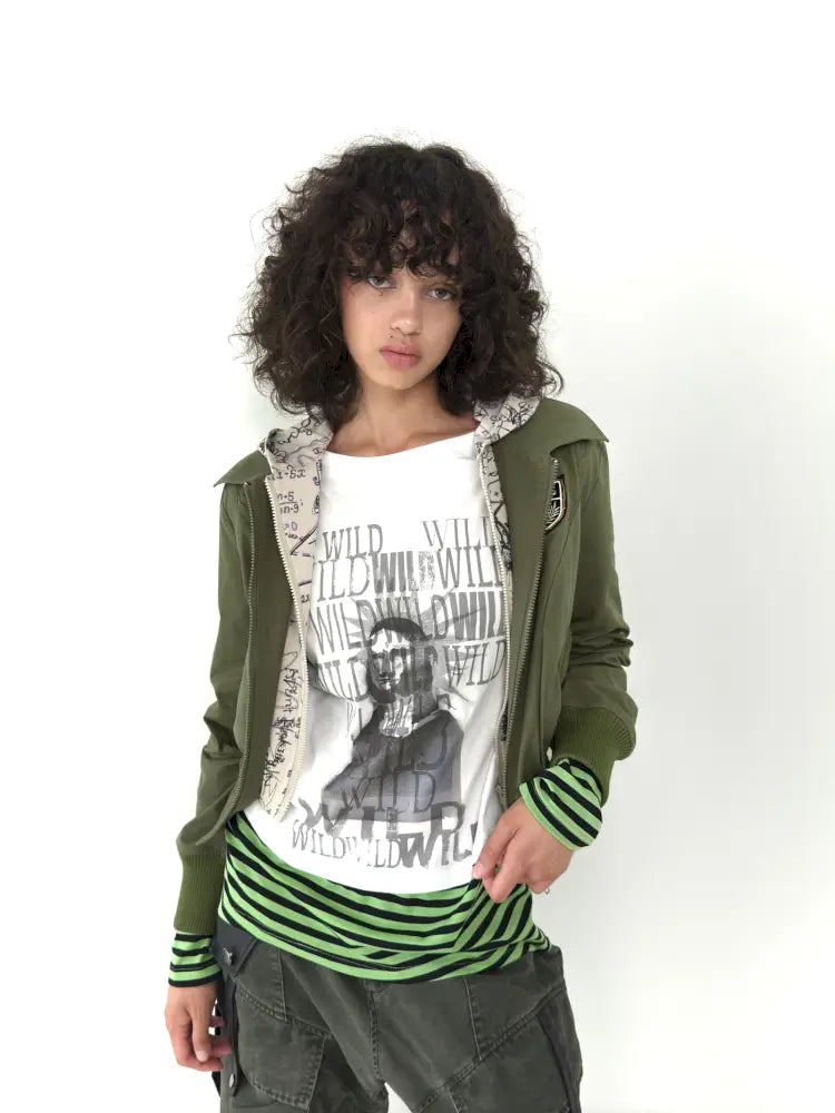 Patchwork Striped Long-Sleeve T-Shirt【s0000014207】