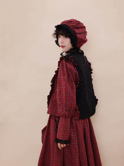 Plaid Doll Style BB Hat【s0000019290】