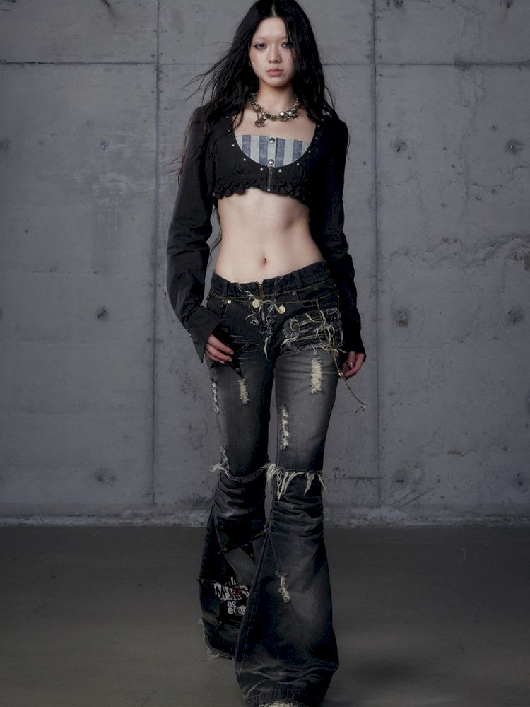 Micro Slim Washed Jeans【s0000013474】