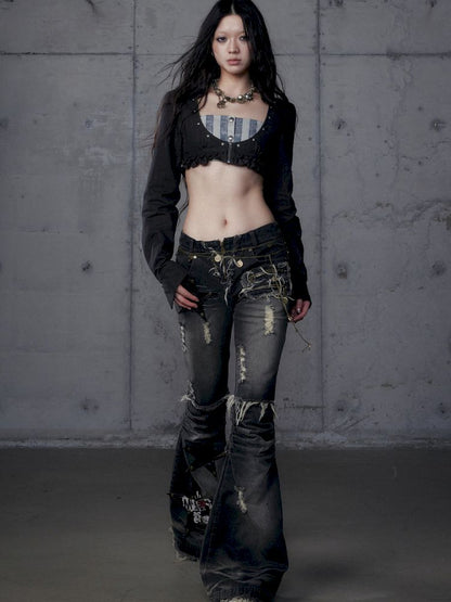 Micro Slim Washed Jeans【s0000013474】