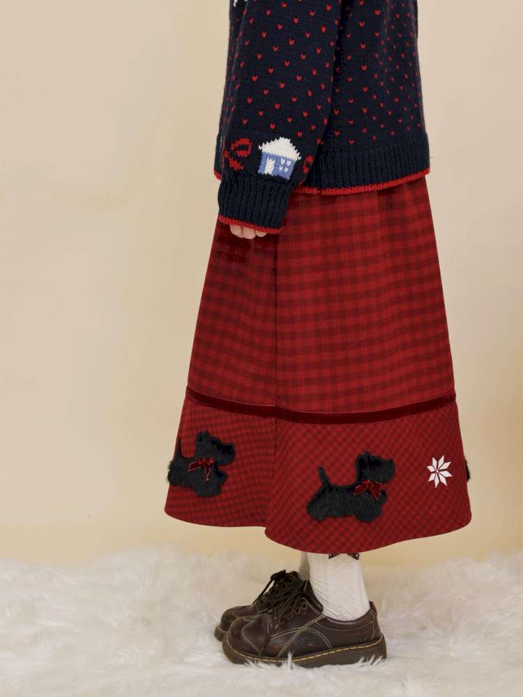 Plush Puppy Plaid Woolen Skirt【s0000015100】