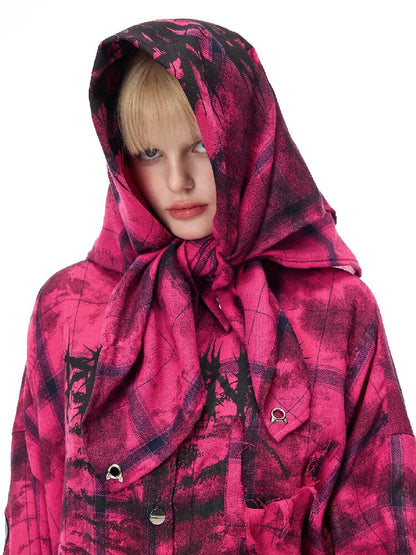 Electric Moon Riveted Plaid Shirt【s0000017724】