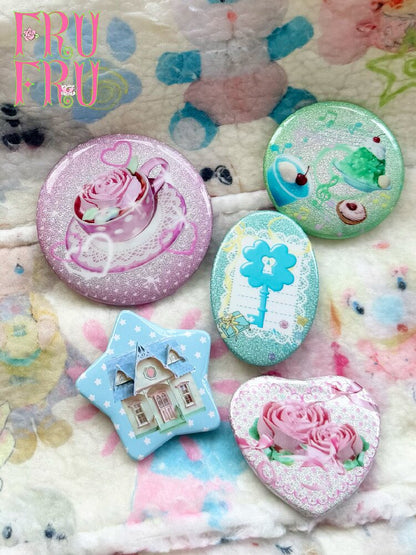 Rose Soda Twin Flash Badge Set【s0000017467】