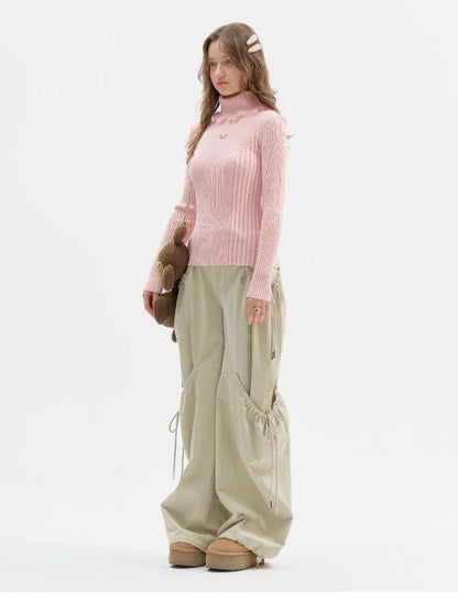 High Neck Knitted Bottom Shirt【s0000011509】