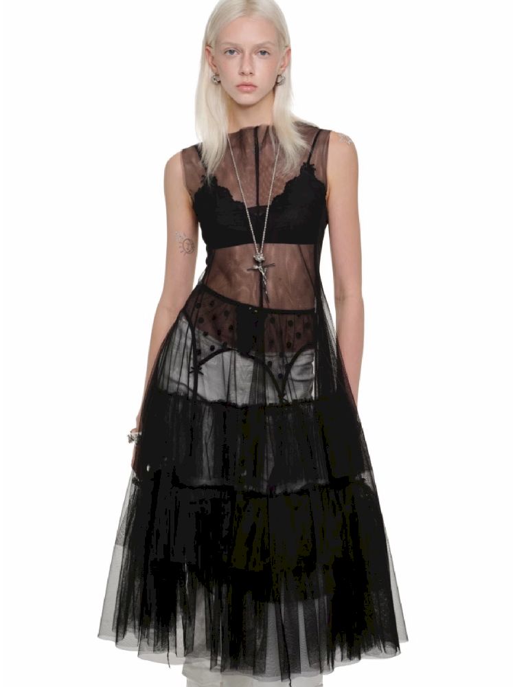 Polka Dot Lace Garter Belt【s0000011612】