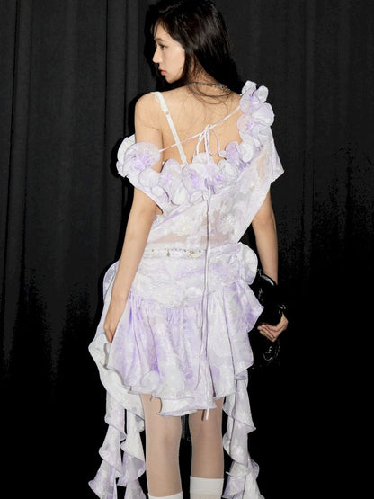 Sheer Loose Feeling Strapless Dress【s0000013209】