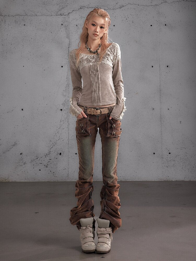 Lace Embroidered Knit Sweater【s0000019159】