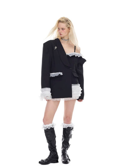 Sexy silhouette punk ballet suit【s0000012983】