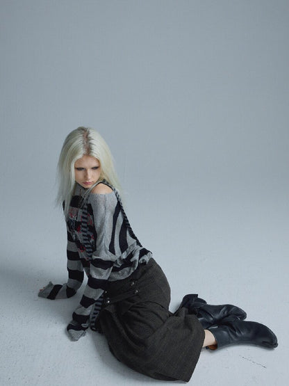 Deconstructed Napoleon Midi Skirt【s0000018552】