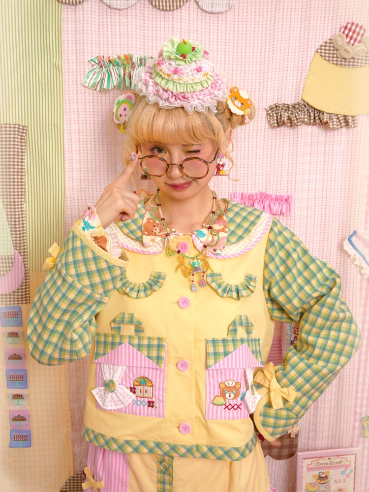 Jacket & Patchwork Half Skirt Set【s0000013703】