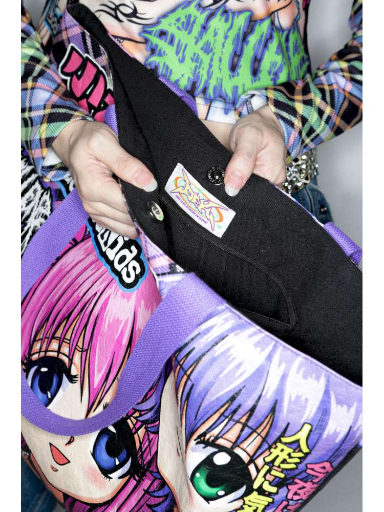 Two-Dimensional Y2K Dupont Paper Tote Bag【s0000014914】