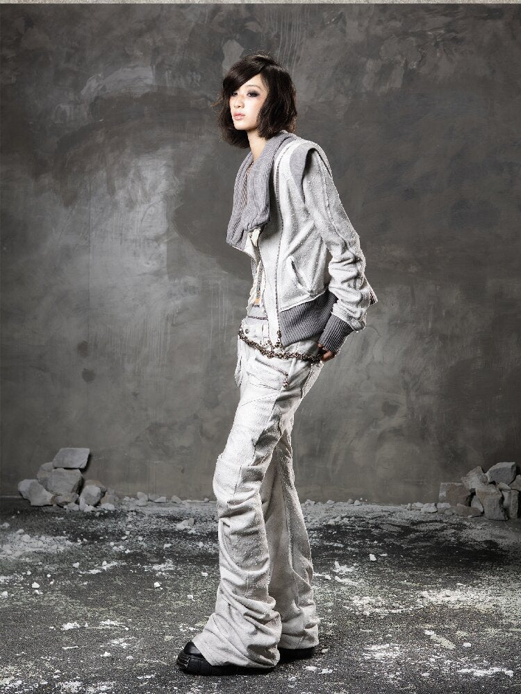 Double Waist Scimitar Stacked Sweatpants【s0000015959】