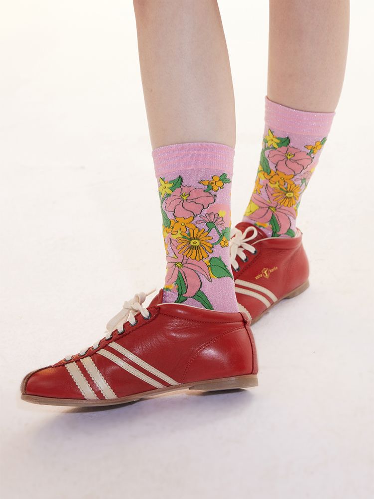 Floral mid-calf socks【s0000009782】