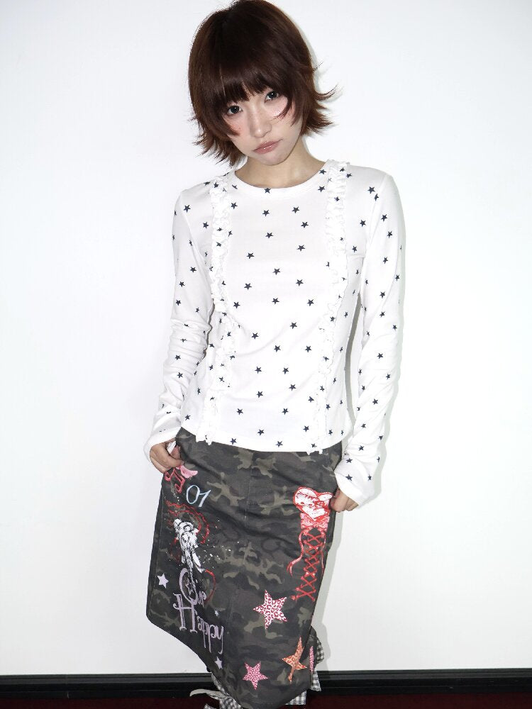 Star Cotton Overfinger Top【s0000018660】