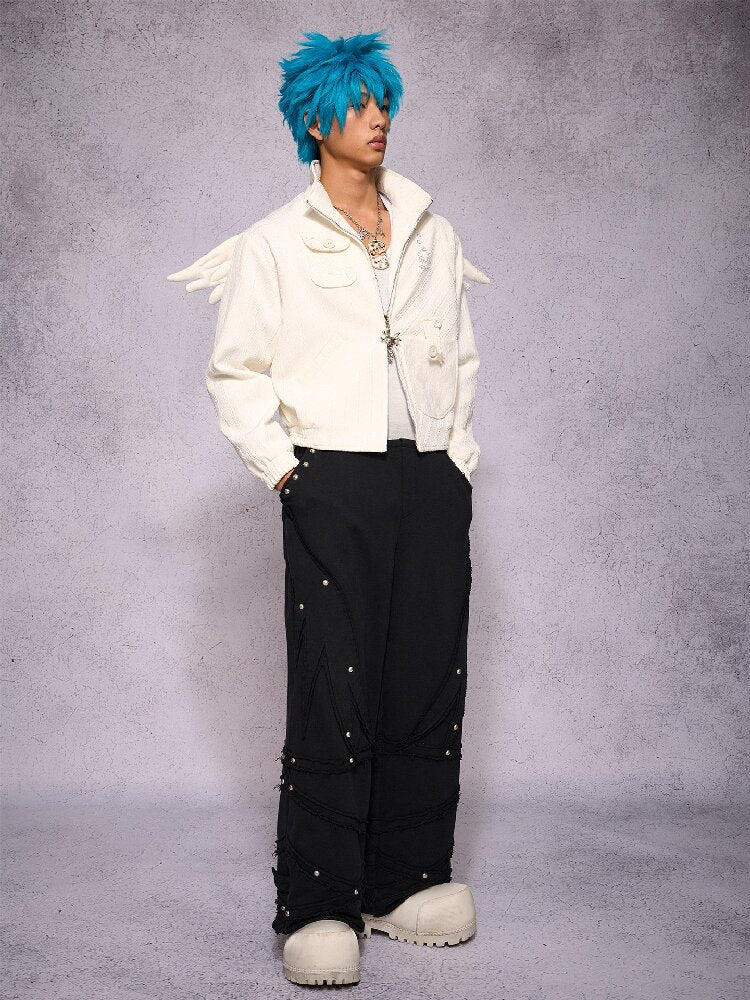 Knit Patchwork Rhinestone Jacket【s0000019148】