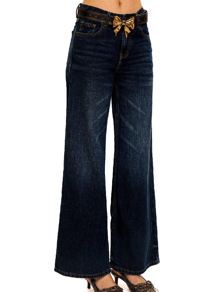 Contrast Linear Straight Jeans【s0000016422】